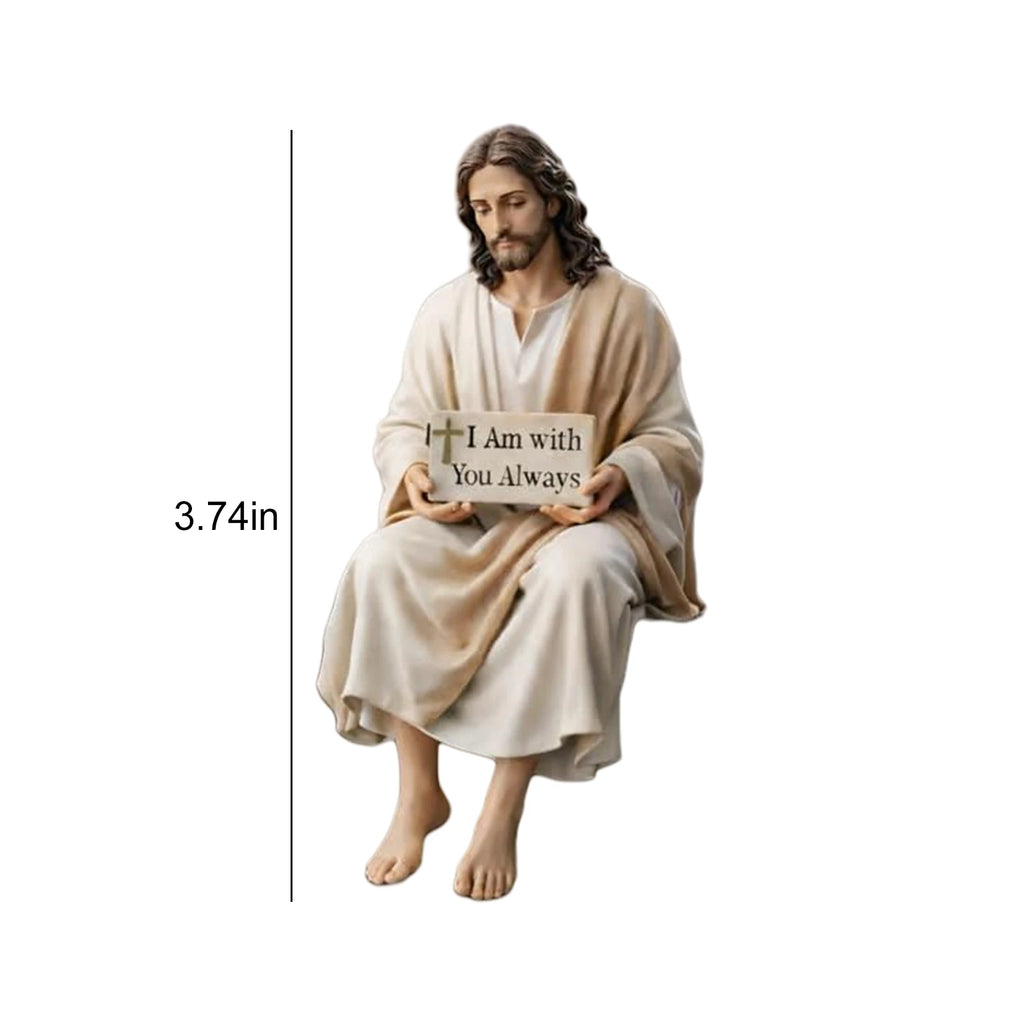 Jesus Figurine Baby Jesus Statue Handmade Jesus Resin Desk Figurine Hand Painted Christian Statue for Car Dashboard Home Office