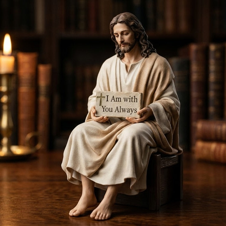 Jesus Figurine Baby Jesus Statue Handmade Jesus Resin Desk Figurine Hand Painted Christian Statue for Car Dashboard Home Office